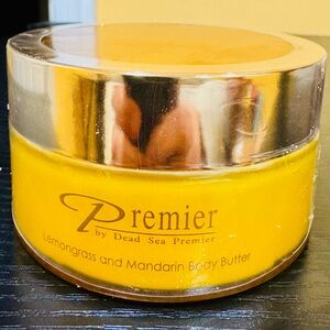 Premier Dead Sea Aromatic Body Butter in the Lemongrass and Mandarin scent